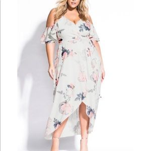 City Chic Maxi Pink Lily Dress, new with tags